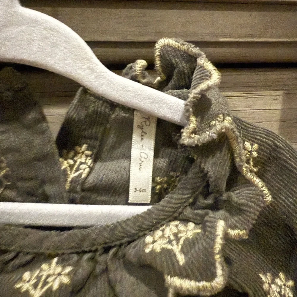Rylee + Cru Olive Floral Onsie